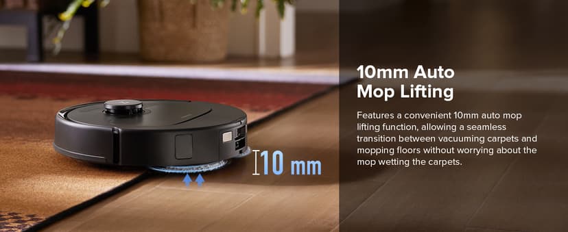 roborock QV 35S Robot Vacuum and Mop, All-in-one Vacuum Cleaner, 10,000Pa Powerful Suction, Self Emptying & Refilling, Self Mop Washing & Air Drying, Anti-Tangle Brushes for Home, Pet Hairs, Black