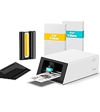 Liene M100 4x6'' Photo Printer, Phone Printer 100 Sheets & 3 Cartridges, Full-Color Photo, Portable Instant Photo Printer for iPhone Android, Thermal Dye Sublimation, Wi-Fi Picture Printer 100 Papers B09XHYNHB2