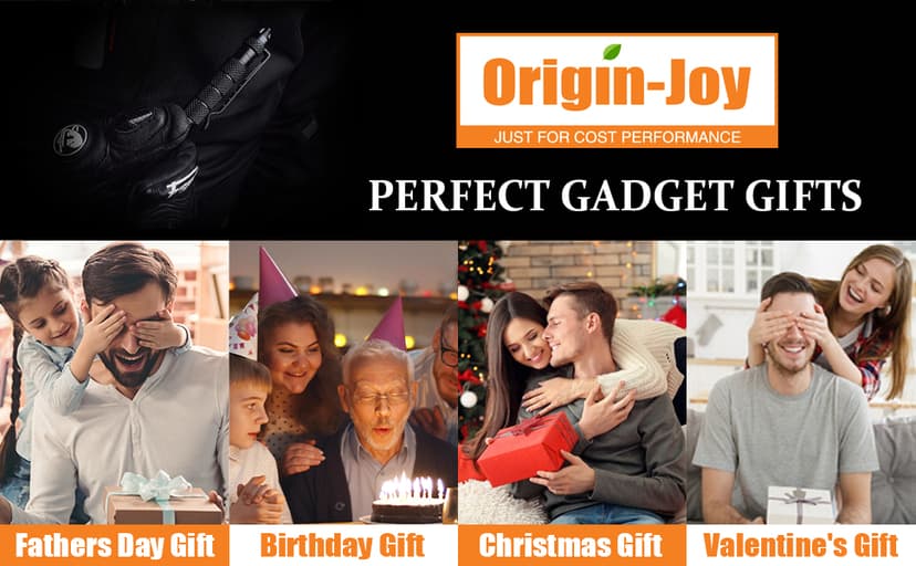 Origin-Joy 2 Pack Tungsten Steel Military Tactical Pen Set, Multifunctional EDC Self Defense Pen With 8 Ballpoint Refills (Black & Gray)
