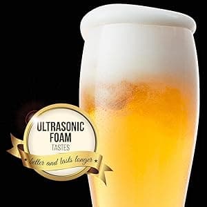 GREEN HOUSE: Draft Pour Beer Dispenser & Ultra Fine Foam Maker - Mini Kegerator for Home. Draft Pour and Ultra Fine Foam covering top makes your regular beer taste delicious and keep longer.