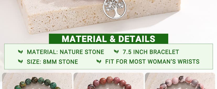 UNGENT THEM Tree of Life Bracelet for Women, Gifts for Grandma, Nana, Mother in Law, Mom, Gigi, Mimi, Aunt, Sister in Law, Teacher, Birthday Christmas Wedding Mothers' Day Gifts