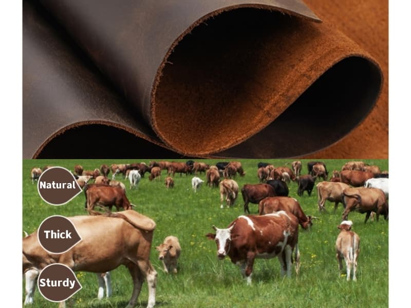 Masa Kawa Leather Briefcase for Men 17/15.6" Laptop Crossbody Shoulder Messenger Bag Business Travel Work Attache Case