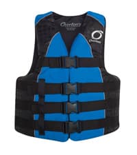 Overton's Universal Adult Life Jacket - Pack of 4, Nylon Shell with Closed-Cell Foam, Open Sides and Sturdy Belts, USCG Approved Type III, Fits Chest Sizes 30" to 52", Includes Zippered Storage Bag