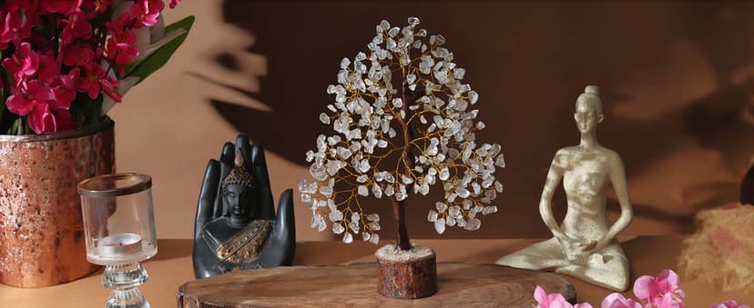 YATSKIA 7 Chakra Tree of Life, Crystals and Healing Stones, Birthday Gifts for Women - Crystal Tree for Positive Energy, Home Office Decor, Spiritual Gifts for Women