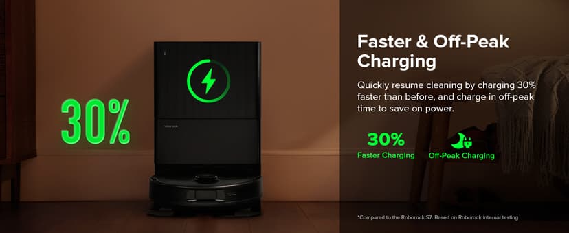 roborock QV 35S Robot Vacuum and Mop, All-in-one Vacuum Cleaner, 10,000Pa Powerful Suction, Self Emptying & Refilling, Self Mop Washing & Air Drying, Anti-Tangle Brushes for Home, Pet Hairs, Black