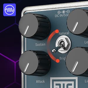 Donner Compressor Guitar Pedal, Lax Comp Compressor Pedal for Electric Guitar and Bass, Classic Peak Limiter Style Compressor with 2 Band EQ Boost Effect Pure Analog True Bypass