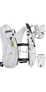 Lightweight Hydration Backpack, Running Backpack with 2L Water Bladder, Hydro Water Daypack for Cycling Hiking Rave for Men Women