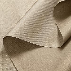 Waterproof Canvas Fabric by The Yard 58" W 600D Upholstery Polyester Material Indoor Outdoor Water Resistant Fabric for Chair Cushion Furniture Cover Sewing DIY Cloth, 1 Yard Khaki