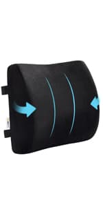 SAIREIDER Office Chair Cushion, Car Seat Cushion, Memory Foam Coccyx Cushion Pads for Tailbone Pain, Sciatica Relief Pillow, Correct Sitting Posture (Black)