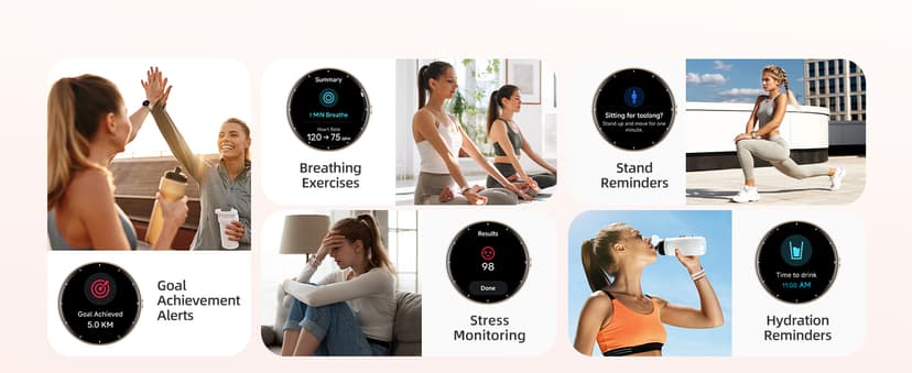 Parsonver Parsonver Swimming Smart Watch, 5ATM Waterproof for Pool & Open Water, Built-in GPS & Compass, AMOLED Fitness Tracker with 100+ Sports Modes, Heart Rate & Sleep Monitor, AI Swim Analysis, French Grey