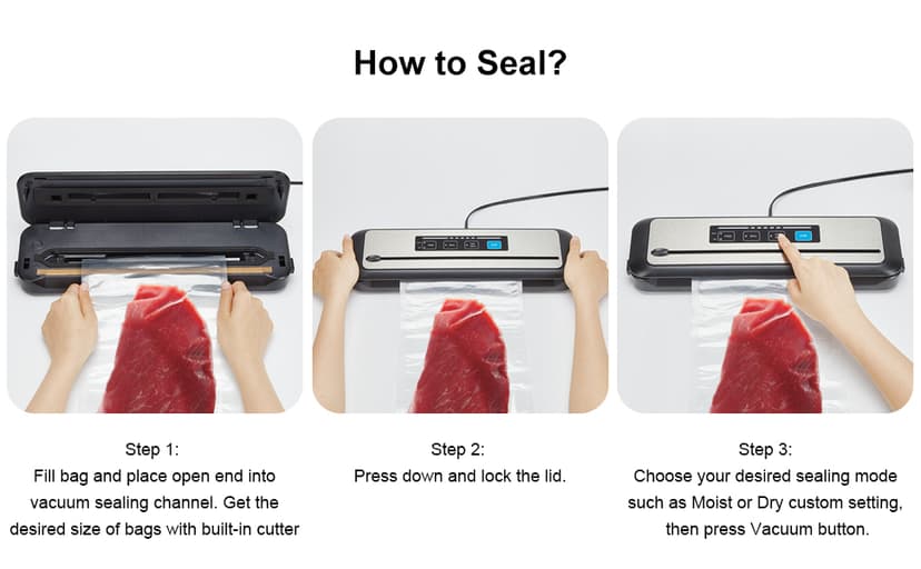 INKBIRD WIFI Sous Vide Cooker ISV-100W and Vacuum Sealer Machine | 1000W Sous-Vide Cooker Immersion Circulator with 14 Preset Recipes on APP and Thermal Immersion, Fast-Heating with Timer