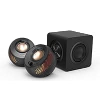 Creative Pebble 2.0 USB-Powered Desktop Speakers with Far-Field Drivers and Passive Radiators for PCs and Laptops (White)