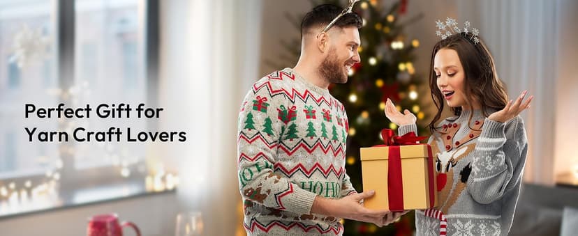 Etcokei Yarn Winder, Electric Yarn Ball Winder for Crocheting, Compact Yarn Cake Winder with Strong Tension Stepless Speed, Automatic Yarn Spinner Wool Winder, Ideal Helper for Knitting Lovers(White)