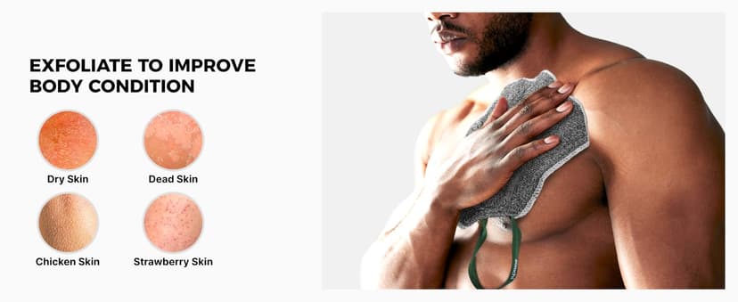 ZOMCHI 2 Count Wash Cloths, Exfoliating Washcloth with Dual Texture for Face and Body, Exfoliating Wash Cloth for Showering (Deep and Gentle)