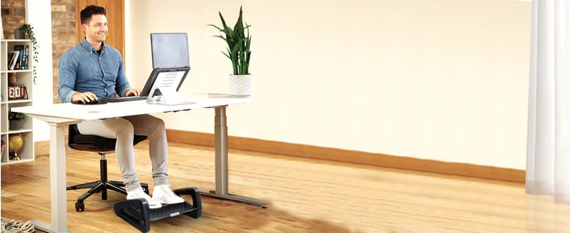 CasaZenith Foot Rest, Six Heights Adjustable Foot Rest for Under Desk at Work, Ergonomic Foots Stool for Under Office Desks, Under Desk Footrest with Foot Massage Roller, Chair Footrest for Leg Rests