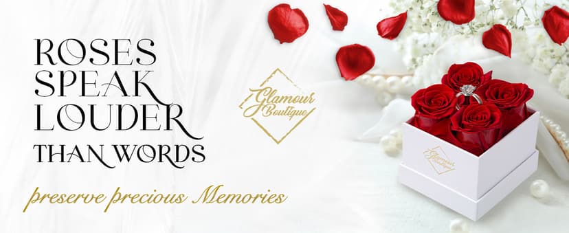 16 Flower Forever Heart Shape Box - Preserved Roses Gift for Her, Preserved Flowers, Red