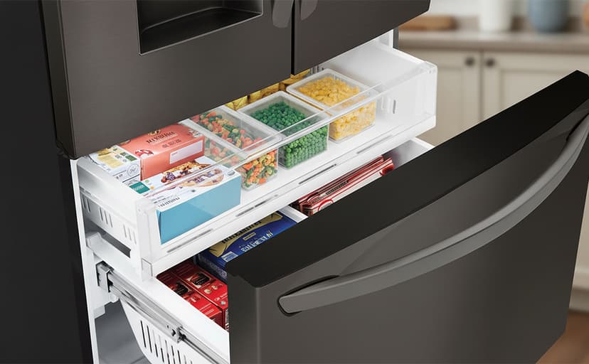 LG 28 Cu. Ft. Smart French Door Refrigerator with Dual Ice Maker, Door Cooling+, Wi-Fi Connectivity, and PrintProof Black Stainless Steel Finish
