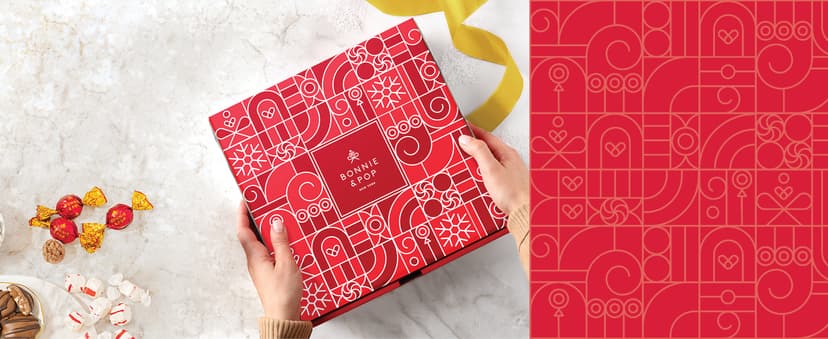 Bonnie and Pop's Holiday Tin- with Assorted Christmas Chocolate, Nuts, Bark, Truffles – Festive, Corporate, Family, Gift Basket Idea for Men and Women