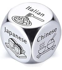 Him Her Couple Gifts for Boyfriend Girlfriend Food Decider 11th Anniversary Steel Date Night Gifts for Husband Wife for Wedding Christmas Valentines Birthday for Women Men