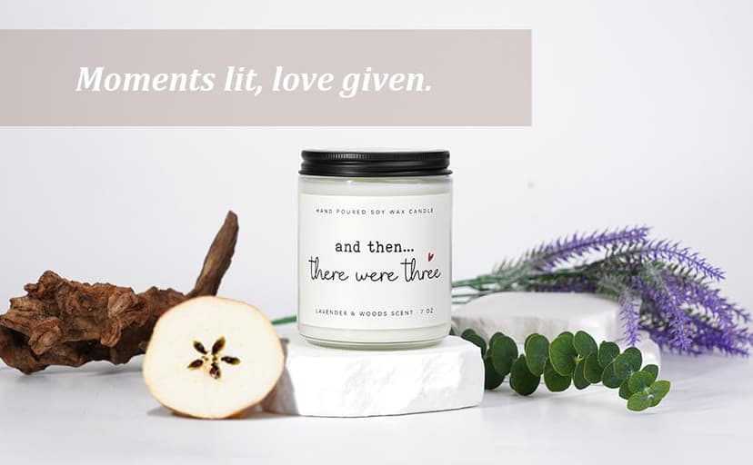 New Mom Gifts, Postpartum Gift for Moms, Gift for New Moms After Birth, New Parents Gifts for Couple, First Time Mom to Be - Lavender Scented Candle 7oz B0FG26C97G