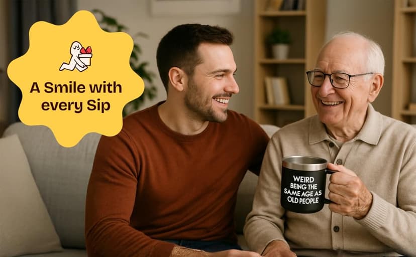 40th 50th 60th 70th Christmas Gifts for Men Fathers Day - Weird Being the Same Age as Old People Mug 14oz Tumbler Black Gifts for Dad Birthday Gift Ideas for 70 Year Old Man Funny Gag Gift for Elderly