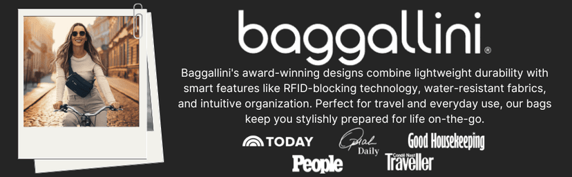Baggallini Deluxe Card Case - Lightweight 5.5"x3.3" RFID Protected Womens Wallet Card Holder
