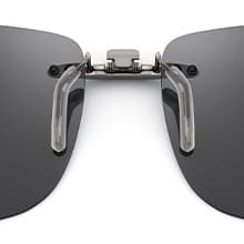 CAXMAN Polarized Clip On Sunglasses Over Prescription Glasses Men Women Compact Fit Non-Flip Up