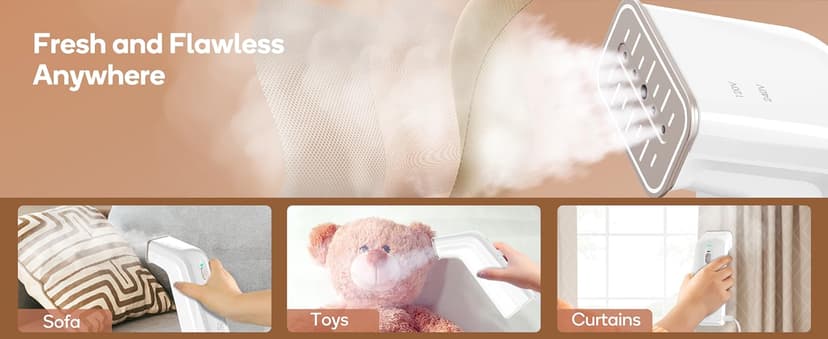 Travel Steamer For Clothes,100V-240V Dual Voltage Steamer & Iron 2 In 1,Integrated 170ml Tank 25s Fast Heat-Up,1.2lbs Portable Fabric Iron,Handheld Steaming Wrinkles Remover For Garments(In 4 colors)