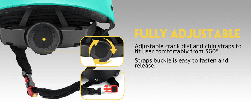 Skateboard Helmet for Adults - Adjustable Certified Safety Adults Helmet for Skateboarding Bike Bicycle Scooter Cycling Skate Skating Multisport Helmets for Women Men Boys Girls Kids Youth