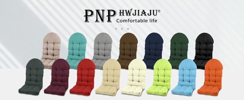 Adirondack Chair Cushion, Rocking Chair Cushion 44x19.4x4 inch, High Back Patio Cushions of Upper and Lower with Ties, Sunscreen and Fade-Resistant (Beige, 2)