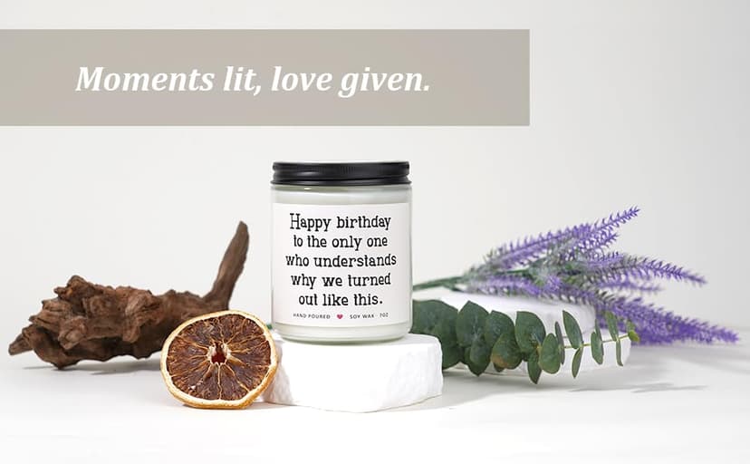 Sister Birthday Gifts from Sisters, Sisters Gift from Sister Brother, Birthday Gifts for Sister Adult, Big Sister Gift, Best Friend Bday Presents for Women, Sister Bday Candle 7oz B0F66H9ZG8