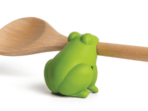 OTOTO New HopTop Frog Spoon Holder for Stove Top - Spoon Rest for Stove Top and Steam Releaser, Cute Kitchen Accessories, Cooking, Cool Gadgets, Fun Kitchen Gifts, White Elephant Gifts