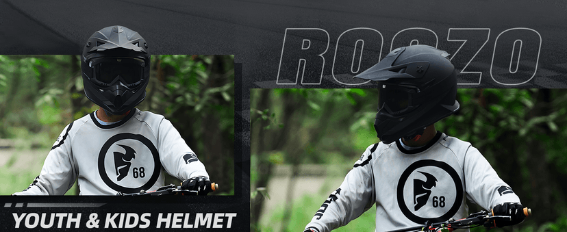 Kids Dirt Bike Helmets Youth ATV Helmet, Kids Motocross Helmet for Off Road, UTV, BMX, Street Riding Motorcycle Helmet with Goggles Gloves, DOT Approved