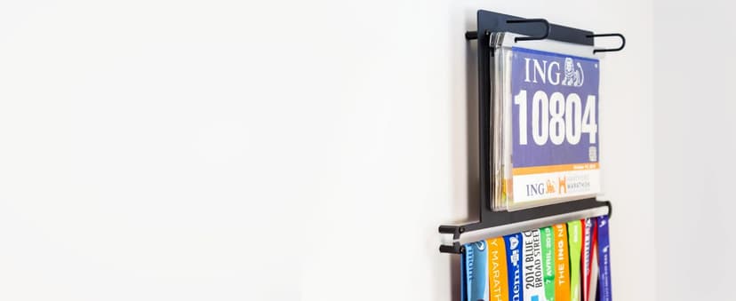 Gone For a Run BibFOLIO Plus Race Bib Holder and Running Medal Hanger Display | Race Medal Holder Display and Running Bib Holder for Runners | Race Bib and Race Medal Display for Runners