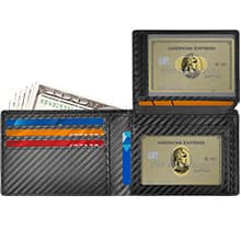 Wallets for Men Anti-theft Brush - Multi-Card Cash Clip Carbon Fibre Texture Ultra-thin Design Business Commuting Daily Carry Father's Day/Birthday Gift Preferred