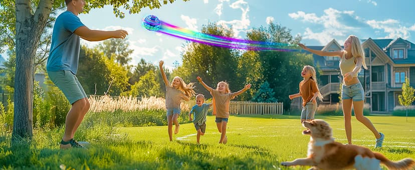 Ivtivfu Flying Orb Ball (Blue, 2026 Upgraded) with Dazzling Lights, Magic Hover Spinner, Cool Boomerang Drone, Floating Cosmic Globe, Kids Toys Gifts for 6 7 8 9 10 Year Old Boys Girls