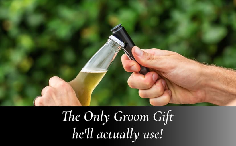 Engraved 'GROOM' 50 Cal Bottle Opener - Wedding Gift for Groom