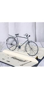 Pop up Card for Birthday Anniversary Thank You Retirement Travel Graduation Bon Voyage-Bicycle Card for Cyclist B0DSKY6PGH