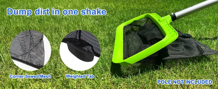 Sepetrel Swimming Pool Leaf Skimmer Net,Reinforced Frame Deep Rake Net