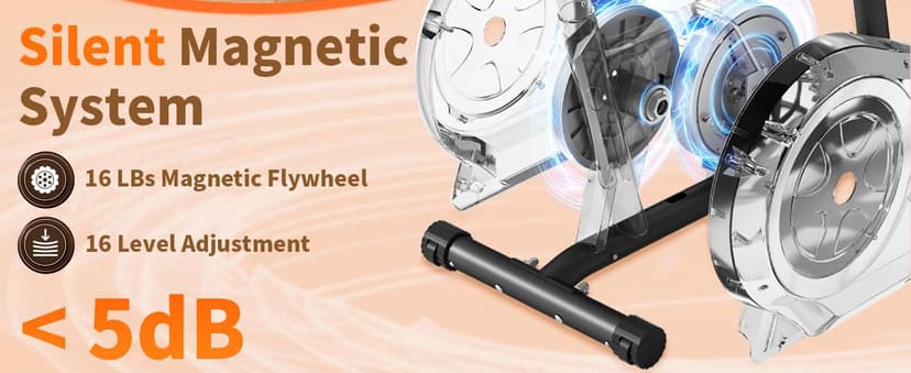 JEEKEE Recumbent Exercise Bike for Seniors,Stationary Bikes for Home, 400LB Capacity & 16 Levels Magnetic Resistance, Heart Rate Handle