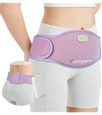 Comfytemp Cordless Heating Pad with Massager for Back Pain Relief, Portable Lower Back Massager Wearable, Birthday Gifts for Dad Mom Men Women Elderly, Rechargeable Period Cramps, 3 Heat Auto-Off, 58"