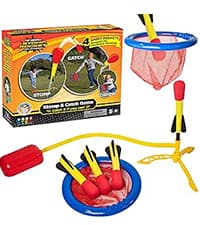 Fun Outdoor Toys for Boys & Girls, Ages 3 & Up - Soft Foam Blaster Set Soars Up to 100ft - STEM Toys for Outside & Backyard Stomp Rocket Jr Multi-Color Rocket Launcher for Kids, 8 Rockets B00G466HBU