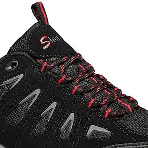 SHULOOK Men's Waterproof Hiking Shoes Lightweight Anti Slip Outdoor Ankle Boots Breathable Hike Trekking Trails Shoe