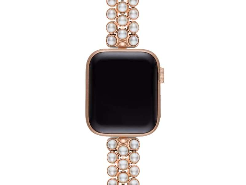 Kate Spade New York Designer Interchangeable Stainless Steel Band Compatible with Your 38/40/41mm Apple Watch Series 9/8/7/6/5/4/3/2/1/SE