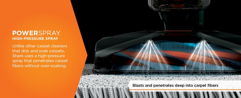 Shark CarpetXpert with StainStriker Upright Carpet, Area Rug & Upholstery Cleaner with Pet Mess Extractor Tool, Perfect for Pets, Carpet Shampooer, 3 Cleaning Tools, Cleaning Solutions, White, EX201