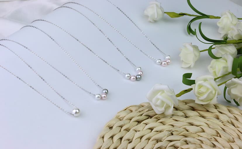 Sereney Birthday Gifts for Girls Women, Sterling Silver Pearl Necklace as 7 9 10 11 13 15 16 18 21 30 40 50 60 Year Old Birthday Gifts, Single Pearl Necklace as Bday Gifts for Friends
