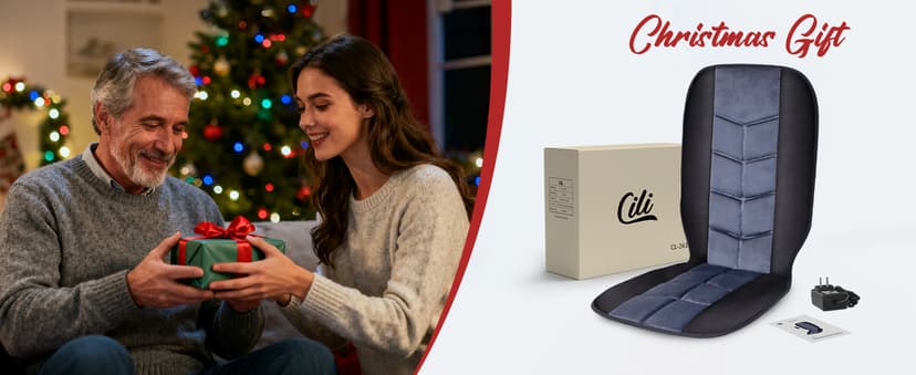 CILI Massage Chair Pad,Back Massager with Heat,Massage Seat Cushion with 10 Vibration Motors,30-60-90 Minutes Heating Options,Chair Massager for Office Chair, Home Office Use
