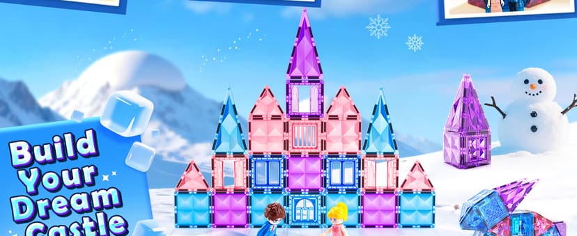 Soyee Diamond Magnetic Building Blocks - Princess Toys for 3-8 Year Old Girls & Boys - 3 4 5 6 Year Old Girl Birthday Xmas Present