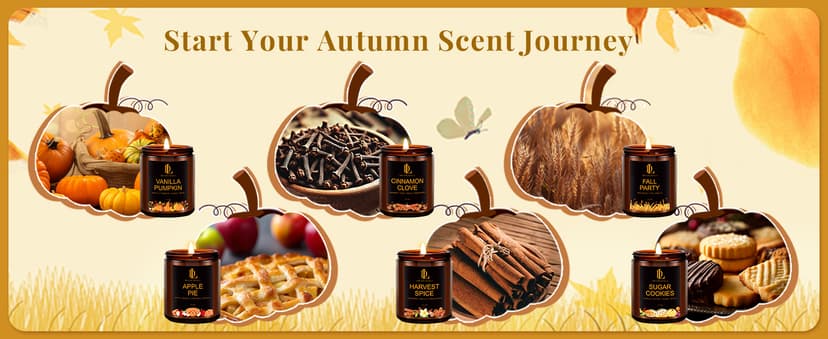 Fall Winter Candle | Sugar Cookies Scented Candle - Thanksgiving Home Decor, 7oz Winter Soy Candles with 50hr Burn Time, Holiday Thanksgiving Christmas Gifts for Women Men