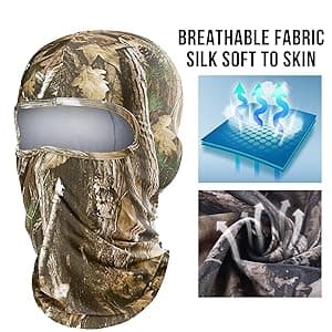 WTACTFUL Camo Face Mask for Turkey Hunting – Durable Concealment for Outdoor Adventures
